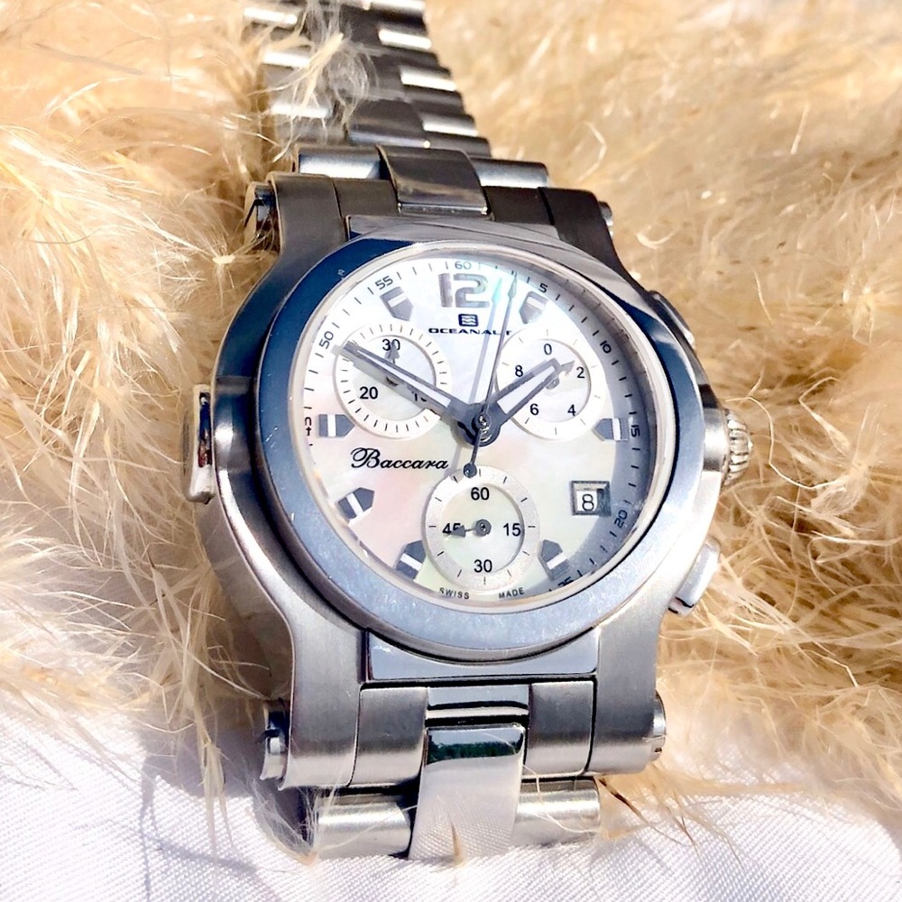 🆕 Oceanaut Baccara mother of Pearl curved face watch